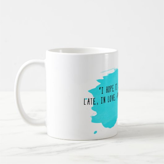 Mok koffie-offerte voor Atticus: Late, in liefde e (Links)