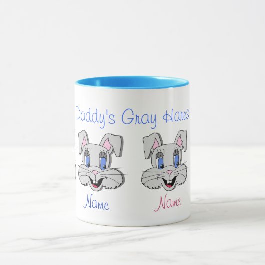 Mok koffie - Ringer - Gray Hares van papa (Midden)
