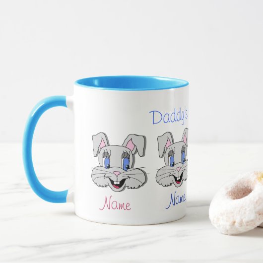 Mok koffie - Ringer - Gray Hares van papa (Met donut)