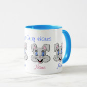 Mok koffie - Ringer - Gray Hares van papa (Voorkant rechts)