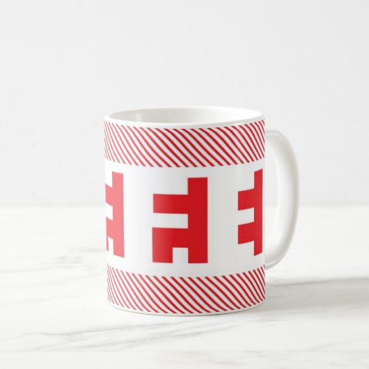 mok "KOFFIE": Rood (Voorkant rechts)