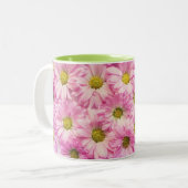 Mok koffie - Roze Gerbera Daisies (Voorkant links)