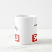 Mok koffie theekop makelaars rood wit verkocht bor (Center)