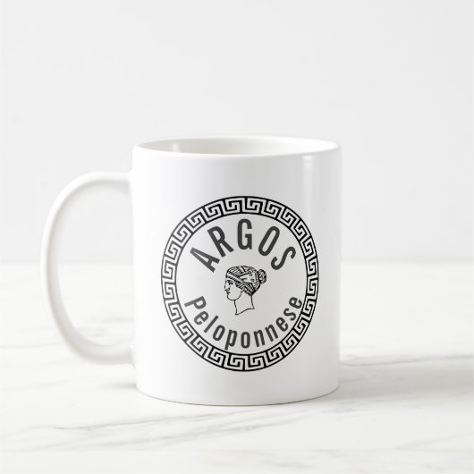 Mok koffie tussen Argos en Peloponnesos (Griekenla (Links)