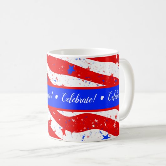 Mok koffie voor geviering op 4 juli (Voorkant rechts)