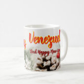 Mok Koffie vrolijk kerstfeest Venezuela, aanpasbaa (Voorkant rechts)