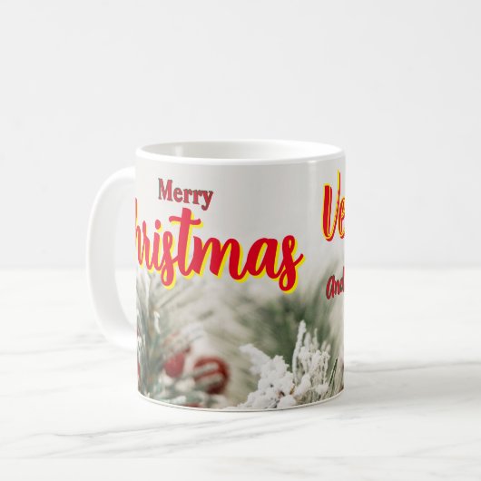 Mok Koffie vrolijk kerstfeest Venezuela, aanpasbaa (Voorkant links)