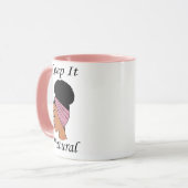 Mok koffie - Zwarte vrouw met natuurlijk haar (Voorkant links)