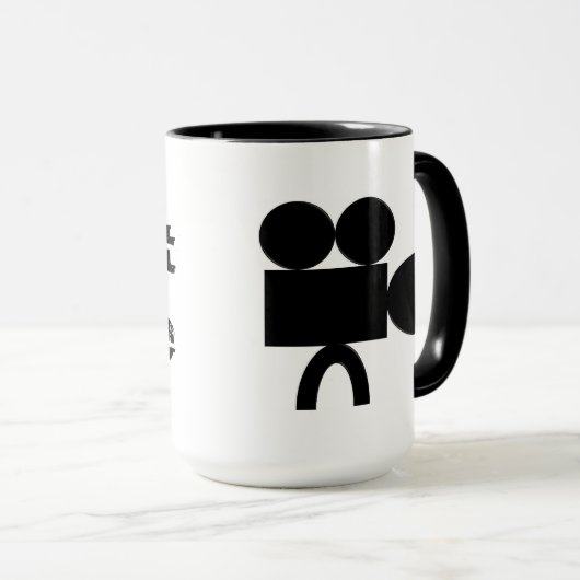 mok koffiebeker ik schiet op filmstijl (Voorkant rechts)