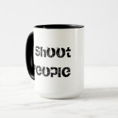 mok koffiebeker ik schiet op filmstijl (Voorkant links)