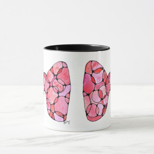 Mok koffiebeker - Thyroïde - Waterverf (Midden)