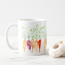 Mok koffiebeker - Waterverf Heirloom Carrots
