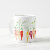 Mok koffiebeker - Waterverf Heirloom Carrots (Voorkant links)