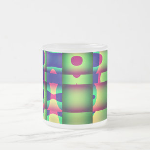 Mok koffiedrinkbeker, trippy geometrisch ontwerp