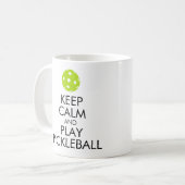 mok Koffiekoffie "KEEP CALM AND PLAY PICKLEBALL" (Voorkant links)
