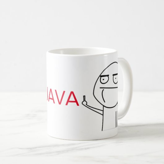 Mok Koffiekoffie van de Midden-Vinger-Java-program (Voorkant rechts)