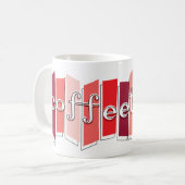 Mok Koffiekoffie voor atoomstijlretro (rood) (Voorkant links)