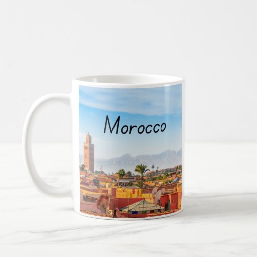 mok, kopje met Marokkaans design, cadeau Koffiemok (Links)