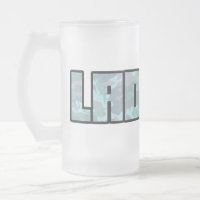 mok "Ladette" stedelijk camo blauw en zwart tekstb