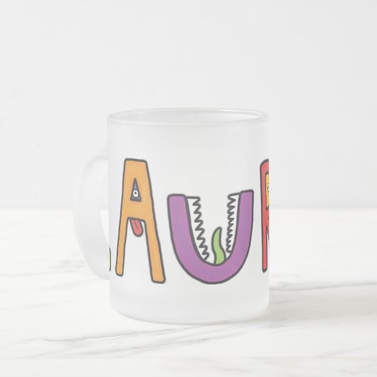 mok "Lauren" Monster Letters (Voorkant links)