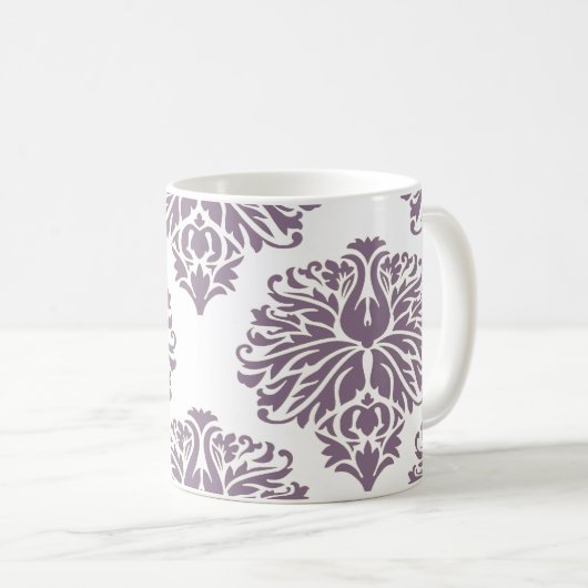 Mok Lavender Elegant Damask Coffee (Voorkant rechts)