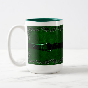 Mok leder en Belt rijke groene koffie