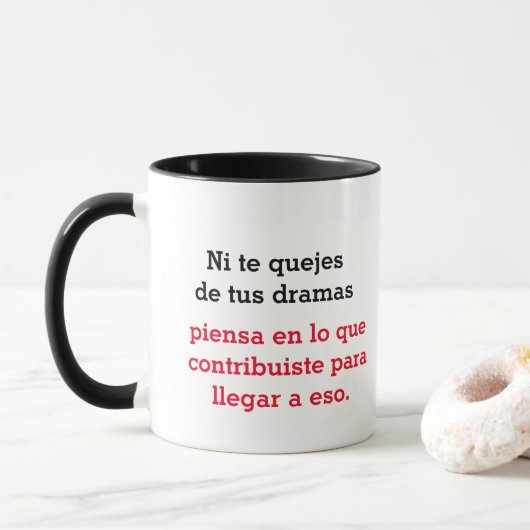 Mok leer de harde realiteit (Met donut)