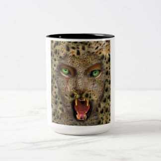Mok, leopard Woman Tweekleurige Koffiemok