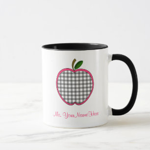 Mok leraar — Charcoal Gingham Apple