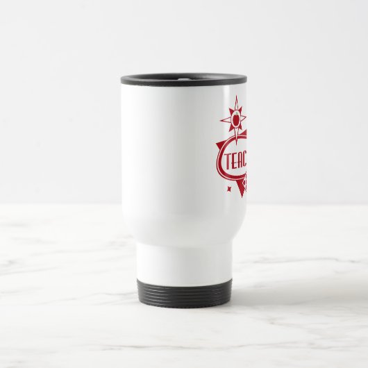 Mok leraar - Retro Red 60's geïnspireerd teken (Center)