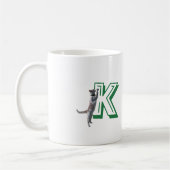 Mok - Letter M met kat en naam (Links)