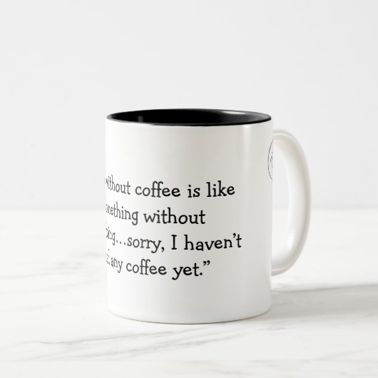 mok "Leven zonder koffie" (Voorkant rechts)