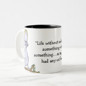 mok "Leven zonder koffie" (Voorkant links)