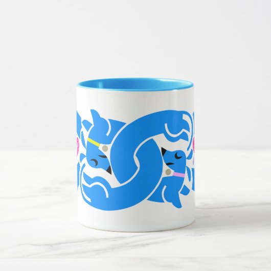 Mok Licht Blauwe verdraaide doxies (Midden)