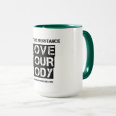 mok 'Liefde uw lichaam' (Voorkant rechts)