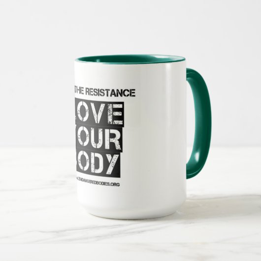 mok 'Liefde uw lichaam' (Voorkant rechts)