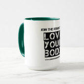 mok 'Liefde uw lichaam' (Voorkant links)