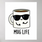 Mok Life Funny Mug Pun Poster (Voorkant)