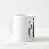 Mok lijntekenkoffie (Voorkant links)