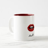 Mok/Lips Muah! Tweekleurige Koffiemok (Voorkant links)