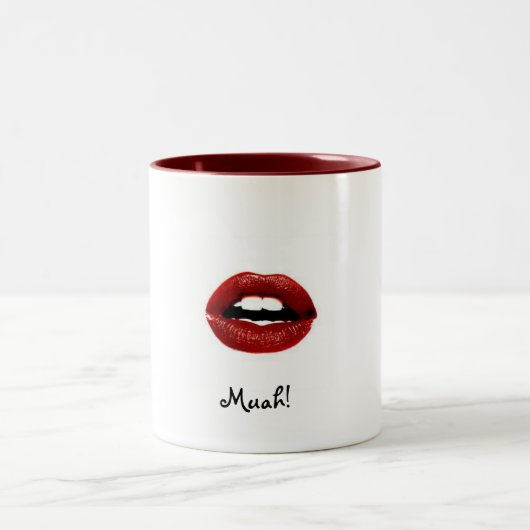 Mok/Lips Muah! Tweekleurige Koffiemok (Center)