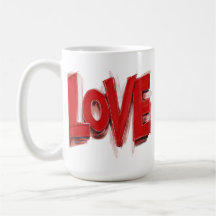 Mok LOVE, mok ontwerp cadeau, cadeau voor valentij