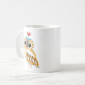 Mok love owl, leuke uil illustratie (Voorkant links)