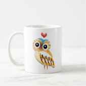 Mok love owl, leuke uil illustratie (Links)
