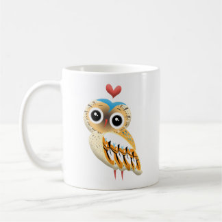 Mok love owl, leuke uil illustratie