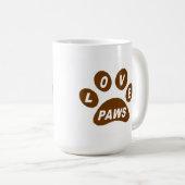 Mok Love Paws on Paws Brown (Voorkant rechts)