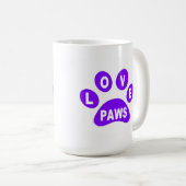 Mok Love Paws op Paws Paars (Voorkant rechts)