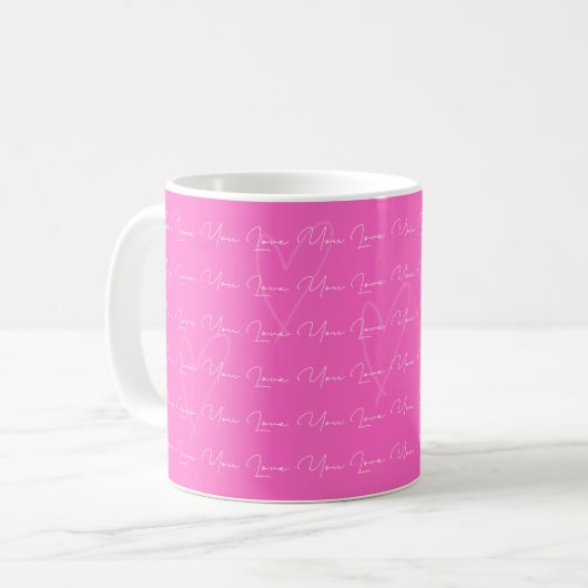 Mok 'Love You' Roze (Voorkant links)