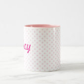 mok LUCY roze polka dot girly personalize (Center)