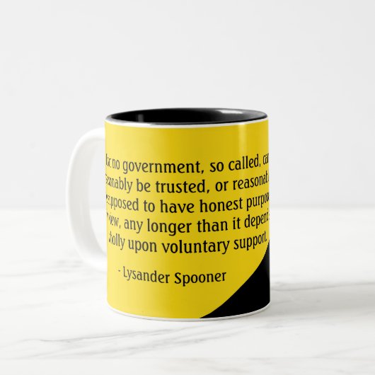 Mok Lysander Spooner Quote (Voorkant links)